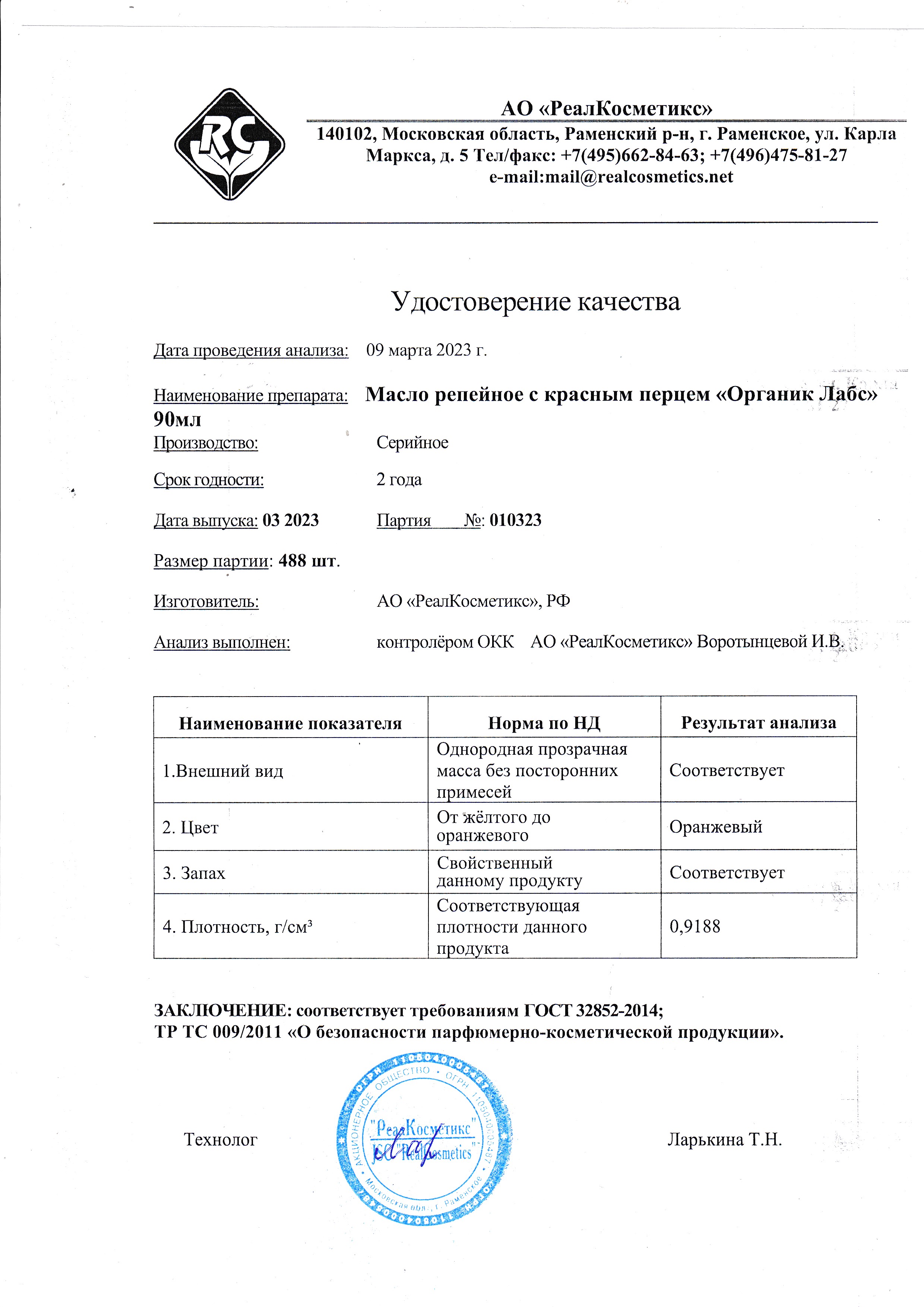 Паспорт №032023